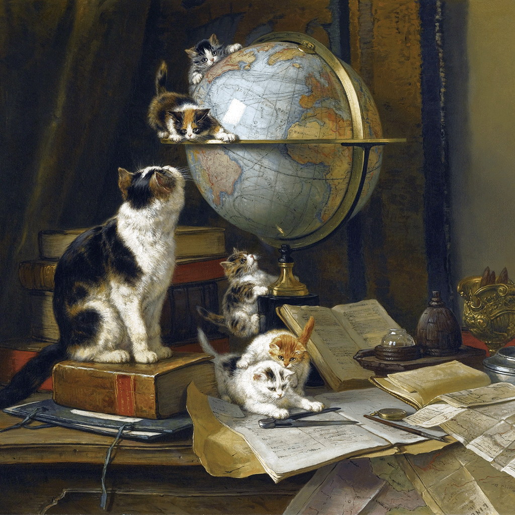 Henriëtte Ronner-Knip, “The Globetrotters” (1883). Wikimedia Commons