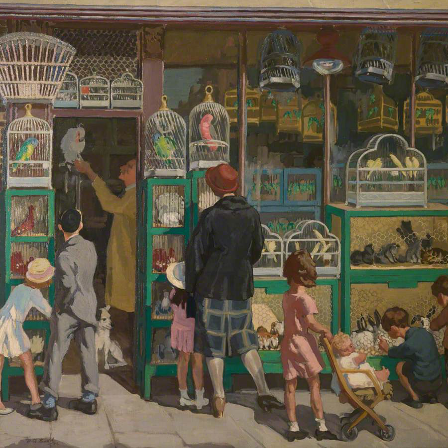 Herbert Ashwin Budd, “The Bird Shop” (c. 1920)